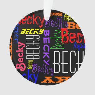 Adorno Collage de nombres personalizados personalizado pe