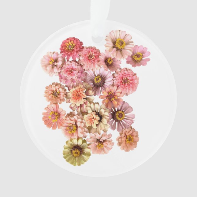 Adorno Collage de Zinnia (Anverso)