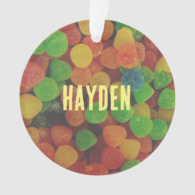 Adorno Cololrful Gumdrops Personalised (Anverso)