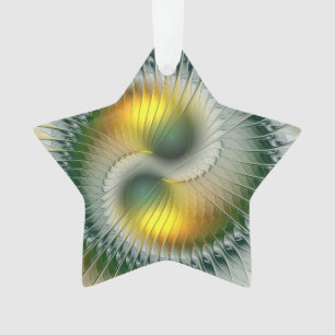 Adorno Colores abstractos de Navidad Yin Yang Estrella Fr