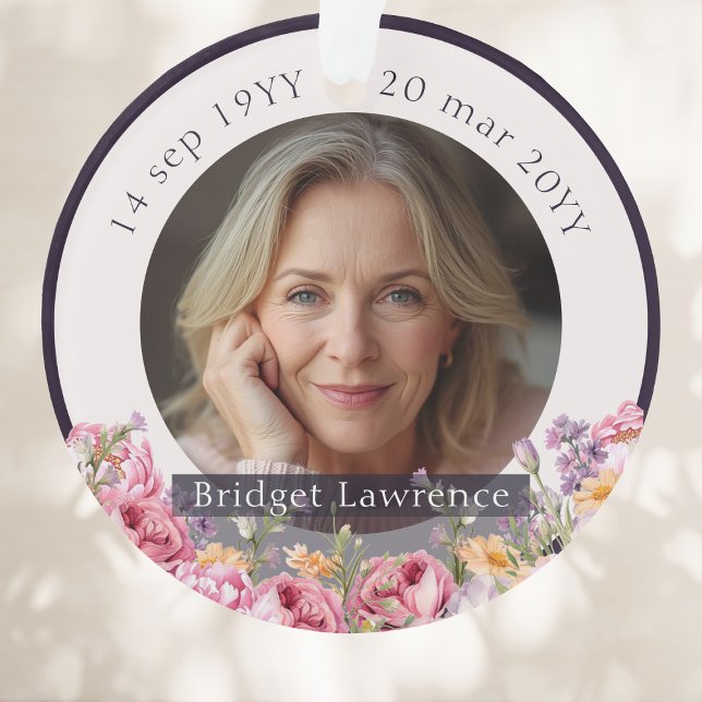 Adorno Colorful Flowers Pink Peonies Remembrance Memorial (Subido por el creador)