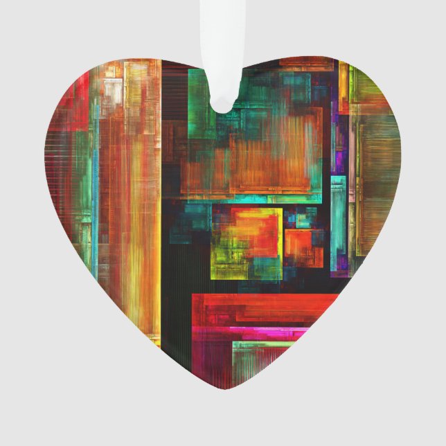 Adorno Coloridas plazas Patrón de arte abstracto moderno  (Anverso)