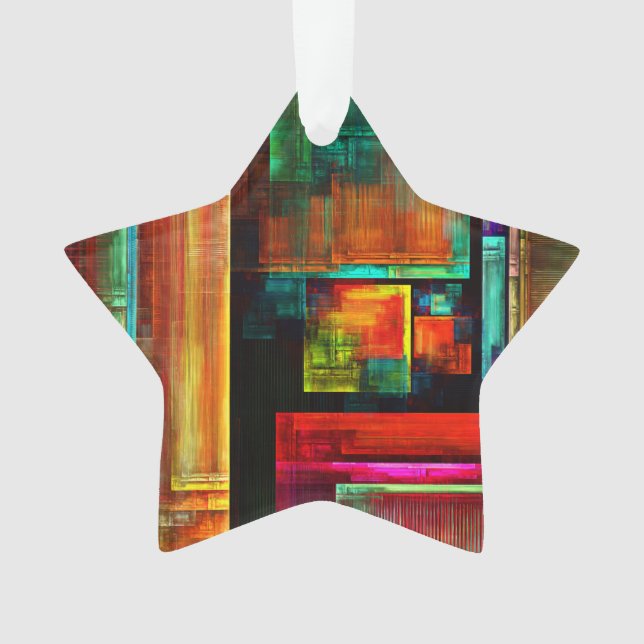 Adorno Coloridas plazas Patrón de arte abstracto moderno  (Anverso)