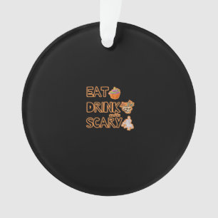 Adorno Comer Bebida Y Ser Gráfica Aterradora