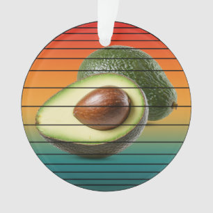 Adorno Comida vegetariana de fruta de aguacate vintage