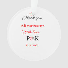 Adorno Con amor agregar letra del nombre de la pareja gra