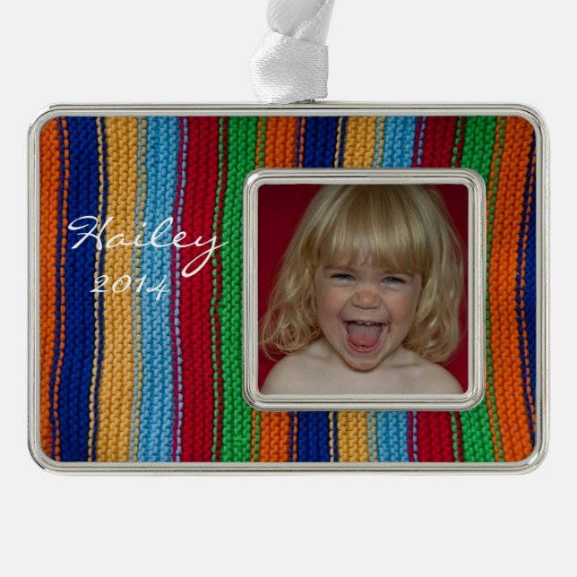 Adorno Con Marco Bandas de punto de color (Anverso)