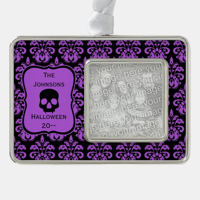 Adorno Con Marco Calavera de Halloween Keepsake (Anverso)