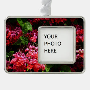 Adorno Con Marco Flores de pagoda coloridas rojas y rosadas