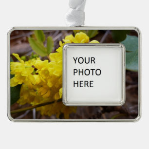 Adorno Con Marco Flores de uva de Oregón Flores silvestres amarilla