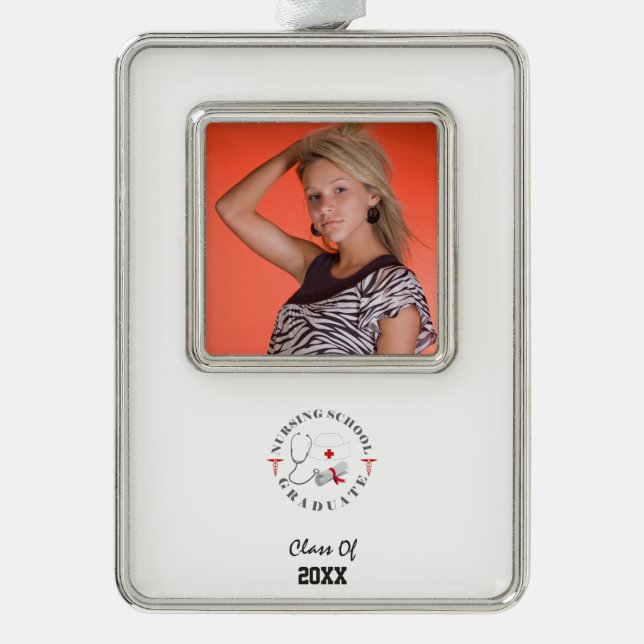 Adorno Con Marco Graduado de Escuela de enfermería (Anverso)