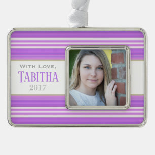 Adorno Con Marco HAMbyWG - Ornamento - franjas violetas