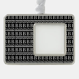 Adorno Con Marco Letra monográfica inicial B