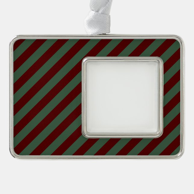 Adorno Con Marco Navidades Stripes (Anverso)
