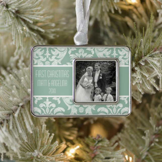 Adorno Con Marco Nuestra Primera Foto de Navidad - Boda o Compromis (Árbol)