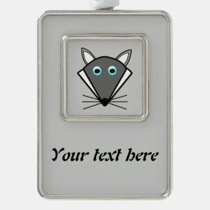 Adorno Con Marco Ornamento de Personalizable de lobo de Halloween