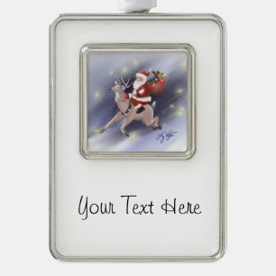 Adorno Con Marco Ornamento de Santa Delivers