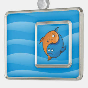 Adorno Con Marco Personalizado Yin Yang Fish