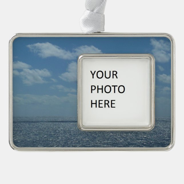 Adorno Con Marco Sunny Caribbean Sea Blue Ocean (Anverso)