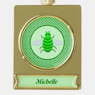 Adorno Con Rótulo Dorado Abeja y rocas de San Patricio