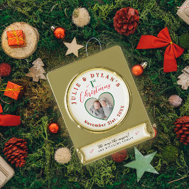 Adorno Con Rótulo Dorado Bebés gemelos más Navidades de feriado más bonito