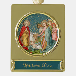 Adorno Con Rótulo Dorado Cielos Estrellados (VVP 003)