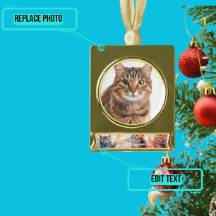 Adorno Con Rótulo Dorado Día festivo del gato querido