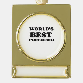 ADORNO CON RÓTULO DORADO EL MEJOR PROFESOR DEL MUNDO
