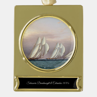 Adorno Con Rótulo Dorado Escolares de Dreadnought y Columbia 1870