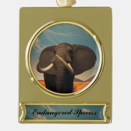 Adorno Con Rótulo Dorado Estatura majestuosa