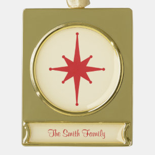 Adorno Con Rótulo Dorado Estrella nuclear moderna retro-Minimalista de medi