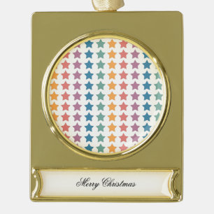 Adorno Con Rótulo Dorado Estrellas, pequeña estrella de brillo