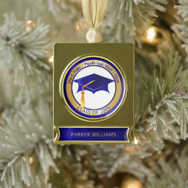 Adorno Con Rótulo Dorado Graduación de Grado Elegante y Elegante