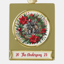 Adorno Con Rótulo Dorado Holiday Cheer – A Family Christmas Keepsake