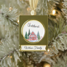 Adorno Con Rótulo Dorado Ilustracion Kitty