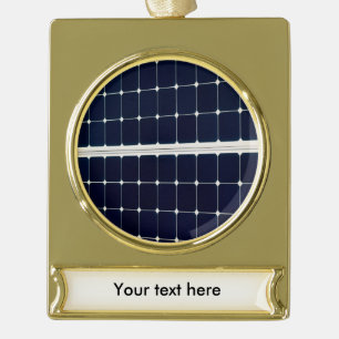 Adorno Con Rótulo Dorado Imagen divertida de un panel de energía solar