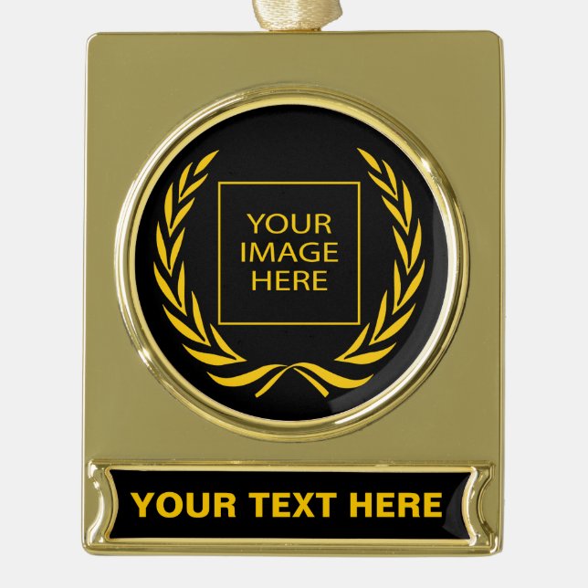 Adorno Con Rótulo Dorado Leyenda de oro personal (Anverso)