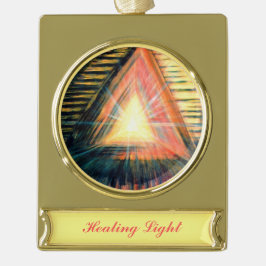 Adorno Con Rótulo Dorado Luz de curación