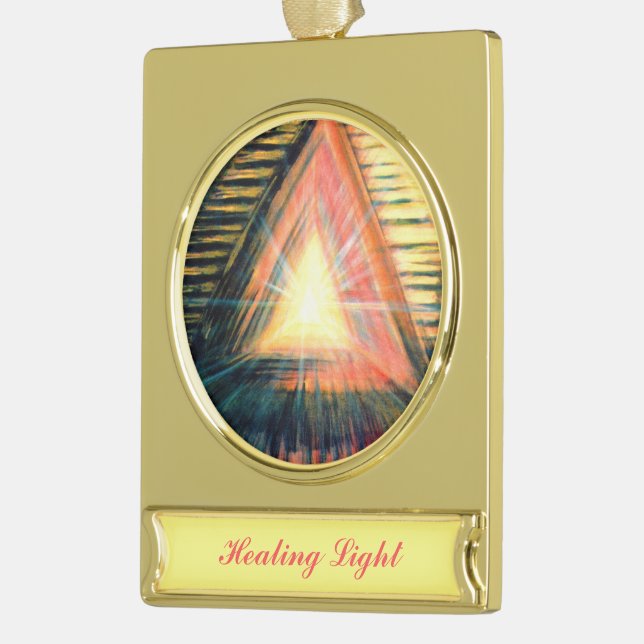 Adorno Con Rótulo Dorado Luz de curación (Izquierda)