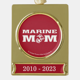 Adorno Con Rótulo Dorado Mamá marina