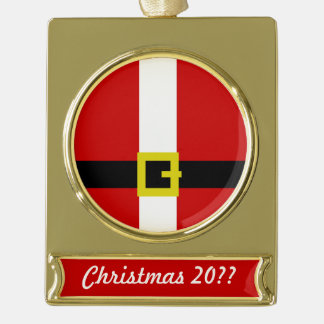 Adorno Con Rótulo Dorado Navidad 2017 del juego el | de Santa