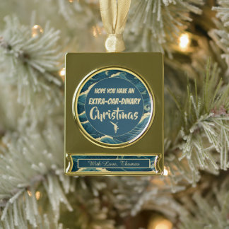 Adorno Con Rótulo Dorado Navidades personalizados haciendo brotes graciosos