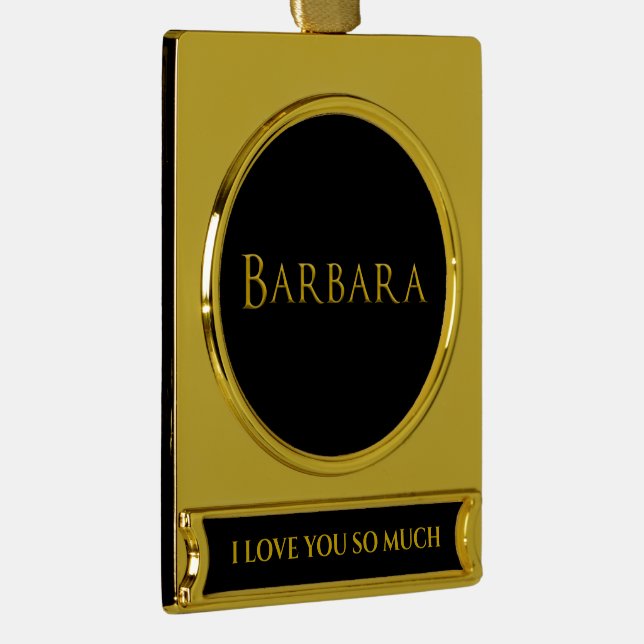Adorno Con Rótulo Dorado Nombre de Barbara Woman (Derecha)