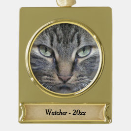 Adorno Con Rótulo Dorado Nombre y año de oro de los ojos de gato principal