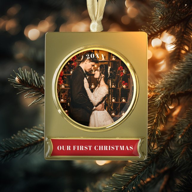 Adorno Con Rótulo Dorado Nuestra primera foto de Navidad (Subido por el creador)