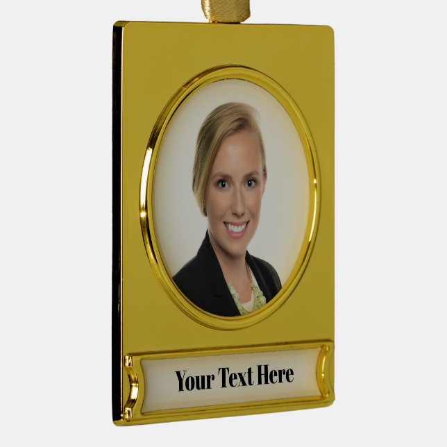 Adorno Con Rótulo Dorado ¡NUEVO! Ornamento de banner - Personalizado de ton (Derecha)