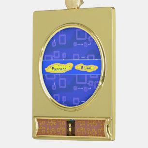 Adorno Con Rótulo Dorado Ornamento