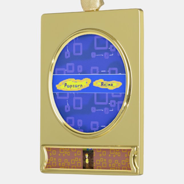 Adorno Con Rótulo Dorado Ornamento (Izquierda)