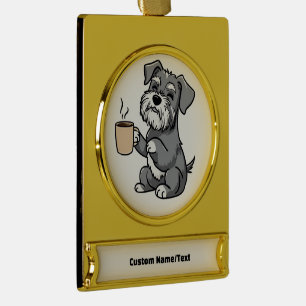 Adorno Con Rótulo Dorado Ornamento conmemorativo del Mascota del personaliz