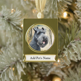 Adorno Con Rótulo Dorado Ornamento de banner Mascota personalizado
